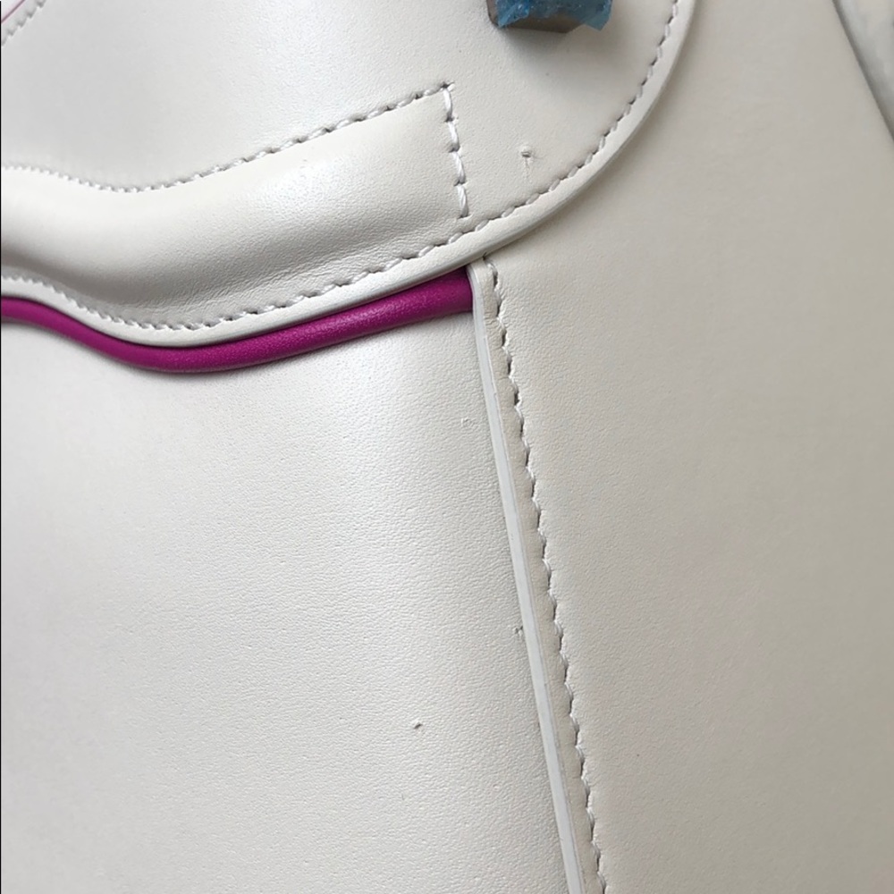 ❗️SOLD❗️Celine White/Magenta Micro Luggage Tote - Picture 16 of 16